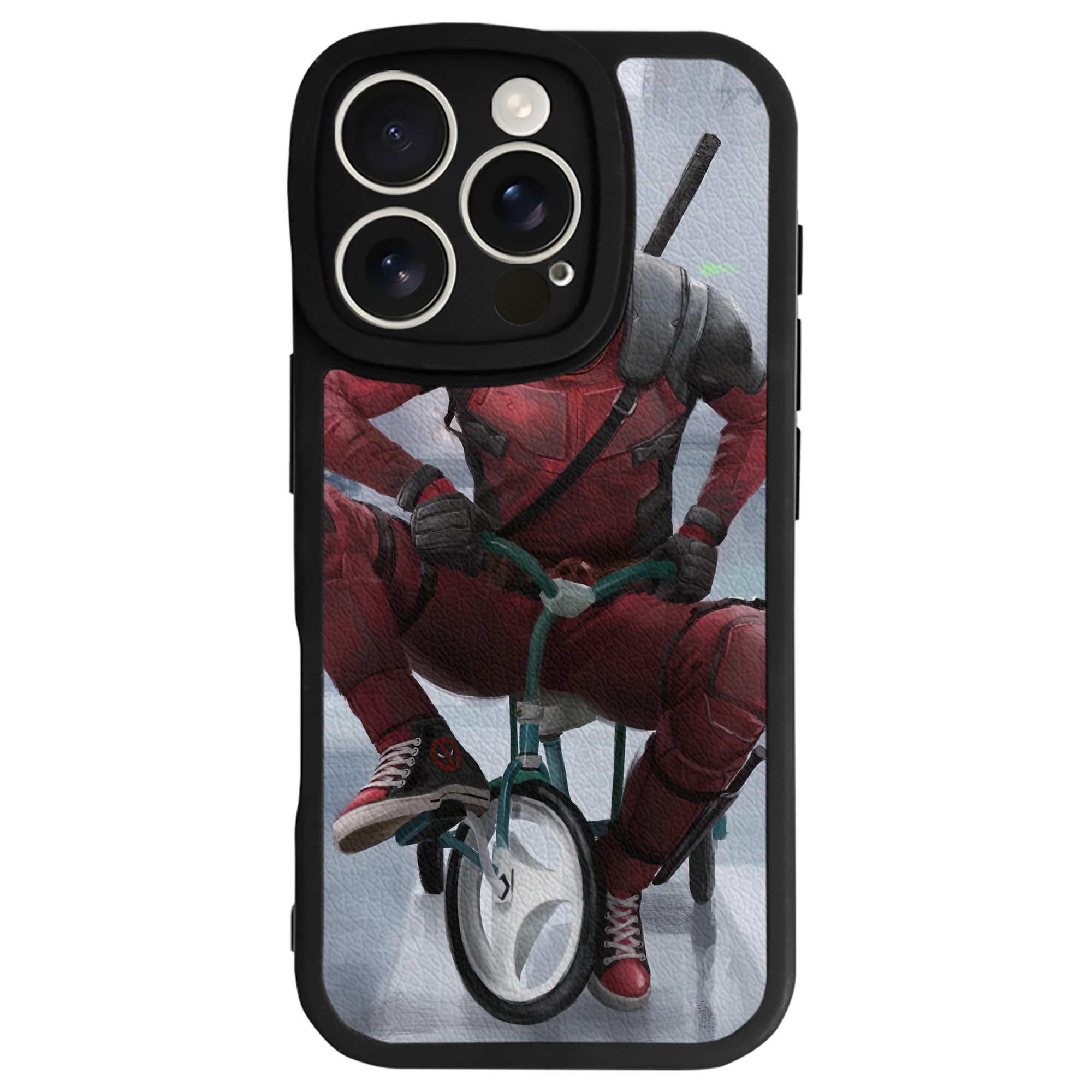 （画像用） Deadpool デッドプール 【iPhone 16シリーズ対応】シリコンスマホケース（レザー調） 材質：シリコン